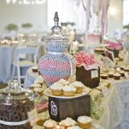 Side view of the sweets table - courtesy of Moxie Imagery.